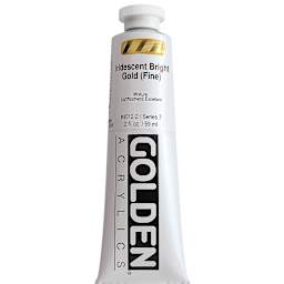 Golden Heavy Body Artist Acrylics - Iridescent Bright Gold (Fine)(65), 2 oz Tube