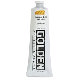 Golden Heavy Body Artist Acrylics - Iridescent Bright Gold (Fine), 5 oz tube