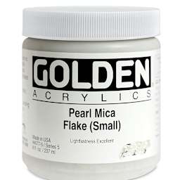 Golden Special Iridescent Acrylics - Pearl Mica Flake (Small), 8 oz jar