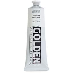 Golden Heavy Body Artist Acrylics - Iridescent Silver (Fine), 5 oz tube