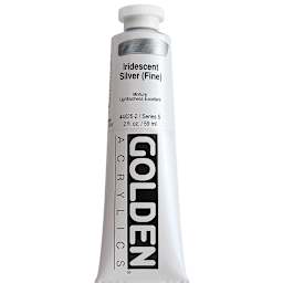Golden Heavy Body Artist Acrylics - Iridescent Silver (Fine), 2 oz Tube