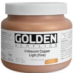 Golden Heavy Body Artist Acrylics - Iridescent Copper Light (Fine), 32 oz Jar