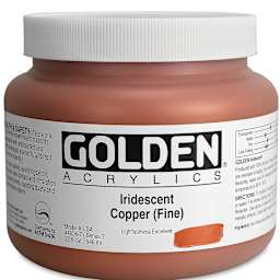 Golden Heavy Body Artist Acrylics - Iridescent Copper (Fine), 32 oz Jar