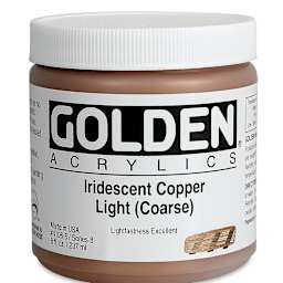 Golden Heavy Body Artist Acrylics - Iridescent Copper Light (Coarse), 8 oz Jar