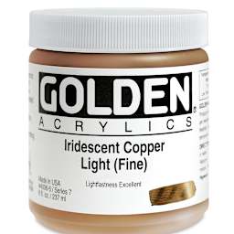 Golden Heavy Body Artist Acrylics - Iridescent Copper Light (Fine), 8 oz Jar