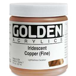 Golden Heavy Body Artist Acrylics - Iridescent Copper (Fine), 8 oz Jar