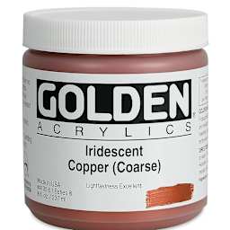 Golden Heavy Body Acrylic Paint - Iridescent Copper (Coarse), 8 oz Jar