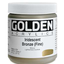 Golden Heavy Body Acrylic Paint - Iridescent Bronze (Fine), 8 oz Jar