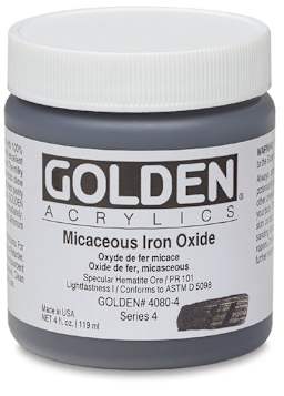 Golden Special Iridescent Acrylics - Micaceous Iron Oxide, 4 oz jar