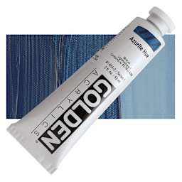 Golden Heavy Body Artist Acrylic - Azurite Hue, 2 oz Tube and swatch