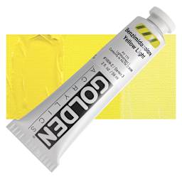 Golden Heavy Body Artist Acrylic - Benzimidazolone Yellow Light, 2 oz and swatch