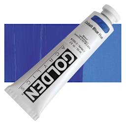 Golden Heavy Body Artist Acrylic - Cobalt Blue Hue, 2 oz Tube and swatch