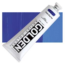 Golden Heavy Body Artist Acrylic - Cobalt Blue Hue, 5 oz Tube and swatch