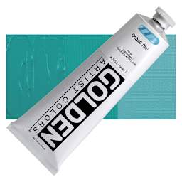 Golden Heavy Body Artist Acrylic - Cobalt Teal, 5 oz and swatch