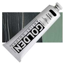 Golden Heavy Body Artist Acrylic - Hooker's Green Historic Hue, 5 oz Tube and swatch