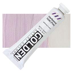 Golden Heavy Body Artist Acrylic - Interference Violet (Fine), 2 oz Tube and swatch