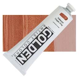 Golden Heavy Body Artist Acrylic - Iridescent Copper (Fine), 5 oz tube and swatch