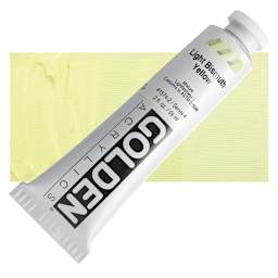 Golden Heavy Body Artist Acrylic - Light Bismuth Yellow, 2 oz and swatch