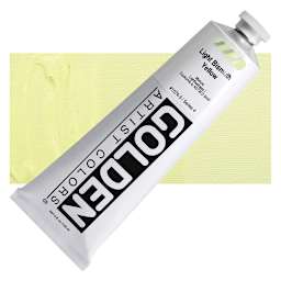 Golden Heavy Body Artist Acrylic - Light Bismuth Yellow, 5 oz and swatch