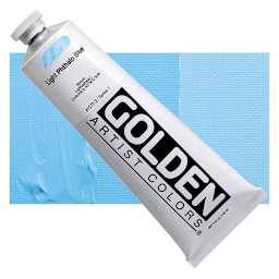 Golden Heavy Body Artist Acrylic - Light Phthalo Blue, 5 oz and swatch