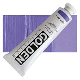 Golden Heavy Body Artist Acrylic - Light Violet, 2 oz Tube and swatch