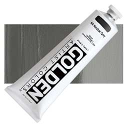 Golden Heavy Body Artist Acrylic - Neutral Gray N4, 5 oz tube and swatch