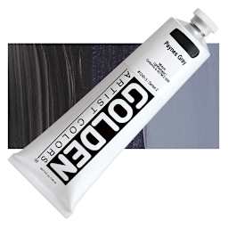 Golden Heavy Body Artist Acrylic - Paynes Gray, 5 oz Tube and swatch