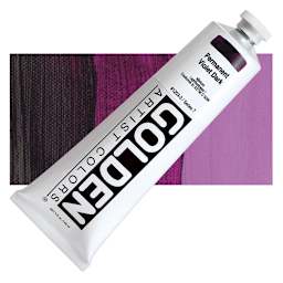 Golden Heavy Body Artist Acrylic - Permanent Violet Dark, 5 oz tube and swatch