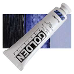 Golden Heavy Body Artist Acrylic - Smalt Historic Hue, 2 oz tube and swatch