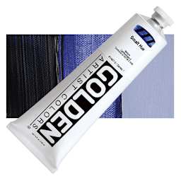 Golden Heavy Body Artist Acrylic - Smalt Historic Hue, 5 oz tube and swatch