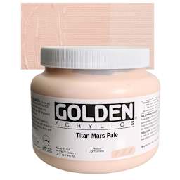 Golden Heavy Body Artist Acrylic - Titan Mars Pale, 32 oz and swatch