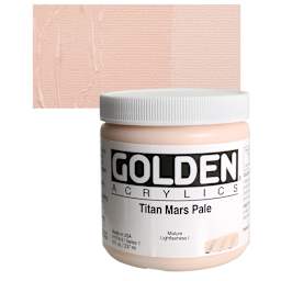 Golden Heavy Body Artist Acrylic - Titan Mars Pale, 8 oz and swatch