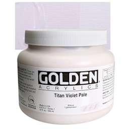 Golden Heavy Body Artist Acrylic - Titan Violet Pale, 32 oz and swatch