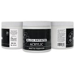 Blick Artists' Acrylic Matte Varnish, 16 oz label