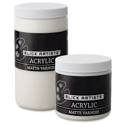 Blick Artists' Acrylic Matte Varnish, 32 oz and 16 oz jars