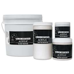 Blick Artists' Acrylic Mediums, Matte and Gloss mediums