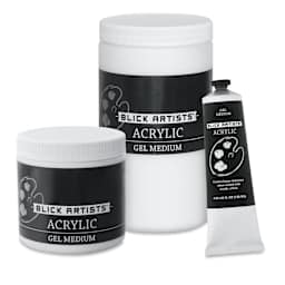 Blick Artists' Acrylic Gel Medium - 4.65 oz tube with 16 & 32 oz jars