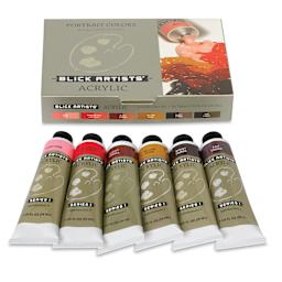 Blick Artists' Acrylic Set - Portrait Color Set, 2 oz Tubes, tubes outside of packaging