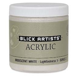 Blick Artists' Acrylic - Iridescent White, 8 oz jar