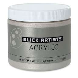 Blick Artists' Acrylic - Iridescent White, 16 oz jar
