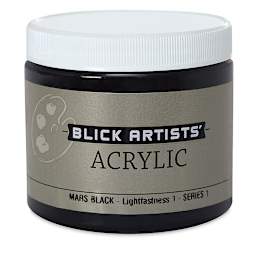 Blick Artists' Acrylic - Mars Black, 16 oz jar