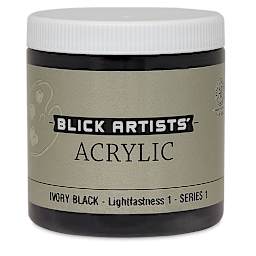 Blick Artists' Acrylic - Ivory Black, 8 oz jar