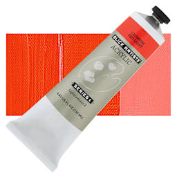 Blick Artists' Acrylic - Cadmium Red Light, 4.65 oz tube and swatch