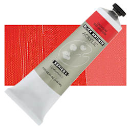 Blick Artists' Acrylic - Cadmium Red Medium, 4.65  oz tube and swatch