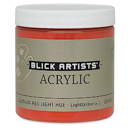 Blick Artists' Acrylic - Cadmium Red Light Hue, 8 oz jar