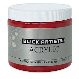 Blick Artists' Acrylic - Naphthol Crimson, 16 oz jar
