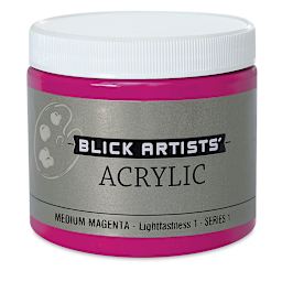 Blick Artists' Acrylic - Medium Magenta, 16 oz jar