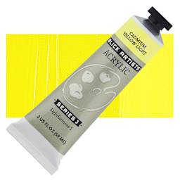 Blick Artists' Acrylic - Cadmium Yellow Light, 2 oz tube and swatch
