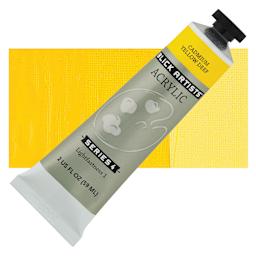 Blick Artists' Acrylic - Cadmium Yellow Deep, 2 oz tube and swatch