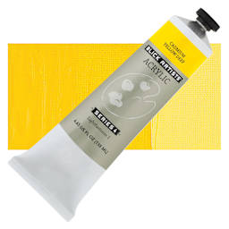 Blick Artists' Acrylic - Cadmium Yellow Deep, 4.65 oz tube and swatch